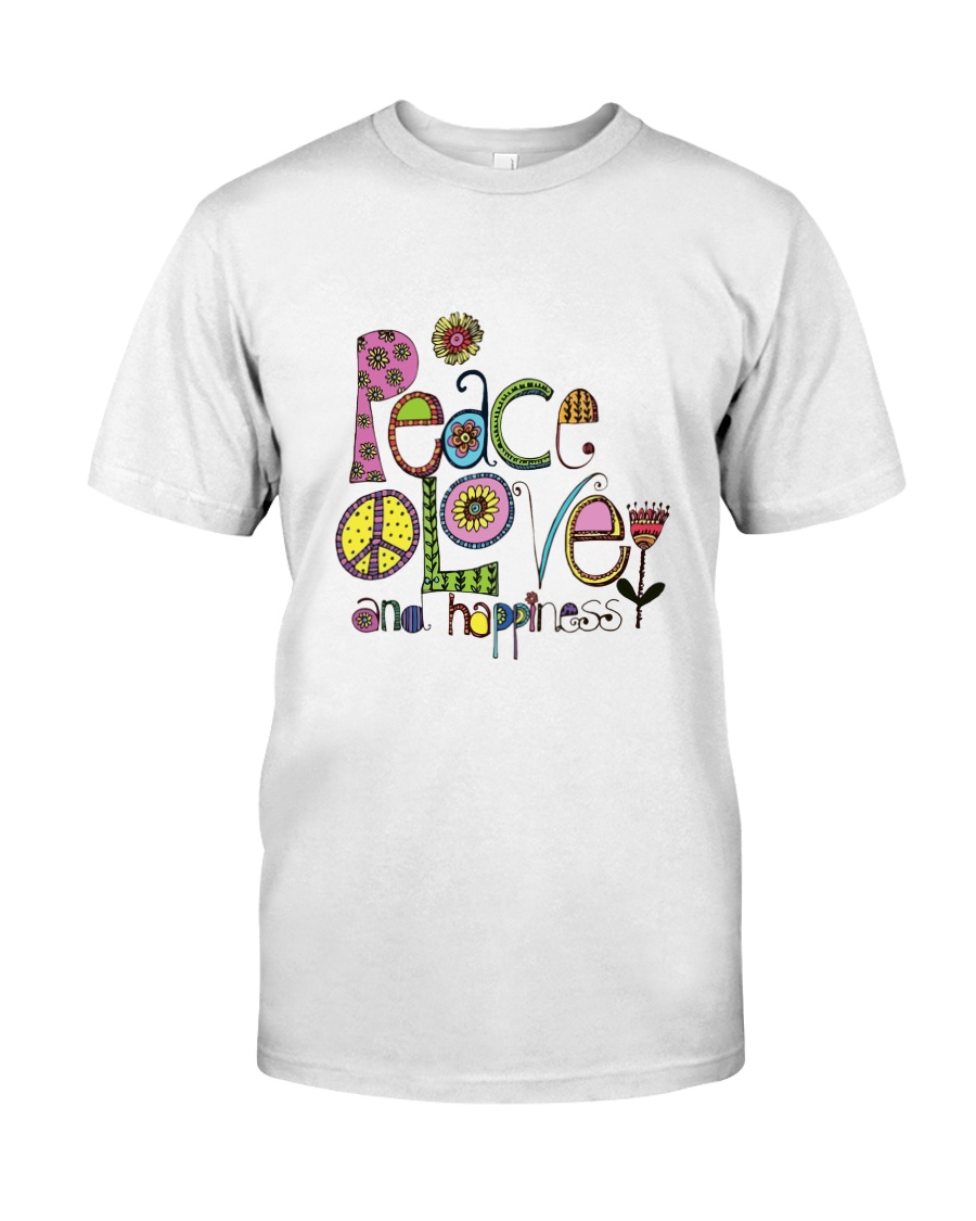 PEACE LOVE AND HIPPIESS Premium Fit Mens Tee