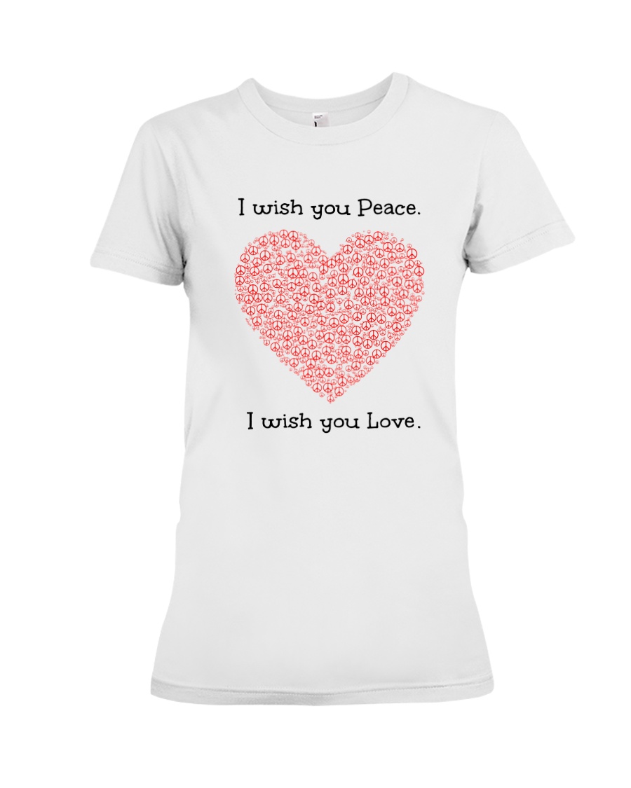 LOVE PEACE Premium Fit Ladies Tee