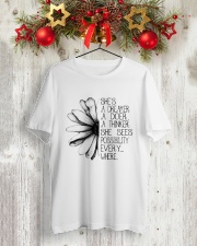 PEACE FLOWER Classic T-Shirt lifestyle-holiday-crewneck-front-2