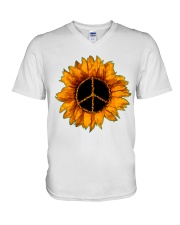 PEACE SUNFLOWER 2 V-Neck T-Shirt thumbnail