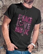 PEACE LOVE MUSIC Classic T-Shirt lifestyle-mens-crewneck-front-4