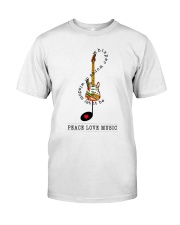 PEACE LOVE MUSIC Classic T-Shirt front
