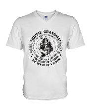 Hippie Grandma 1 V-Neck T-Shirt thumbnail