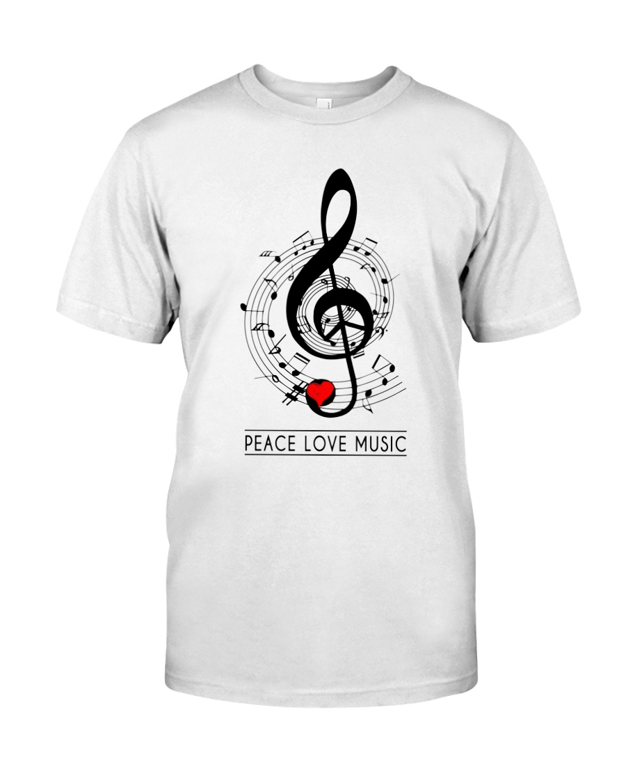 Peace Love Music Premium Fit Mens Tee