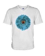Peace Flower V-Neck T-Shirt thumbnail