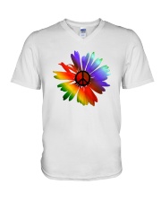 PEACE FLOWER V-Neck T-Shirt thumbnail
