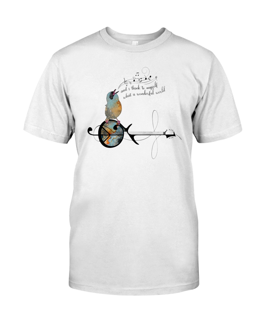 0712 And I Think To Myself Bird Guitar Classic T-Shirt
