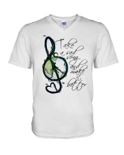 Take A Sad Song And Make It Better V-Neck T-Shirt thumbnail
