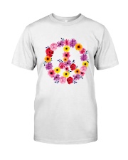 PEACE SIGN FLOWER Classic T-Shirt front