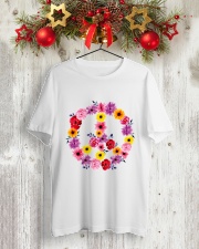 PEACE SIGN FLOWER Classic T-Shirt lifestyle-holiday-crewneck-front-2