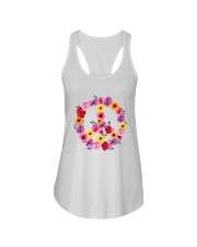 PEACE SIGN FLOWER Ladies Flowy Tank thumbnail