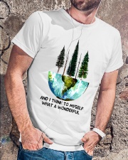 Myself What A Wonderful World Classic T-Shirt lifestyle-mens-crewneck-front-4