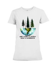 Myself What A Wonderful World Premium Fit Ladies Tee thumbnail