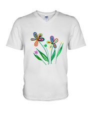 PEACE FLOWER V-Neck T-Shirt thumbnail