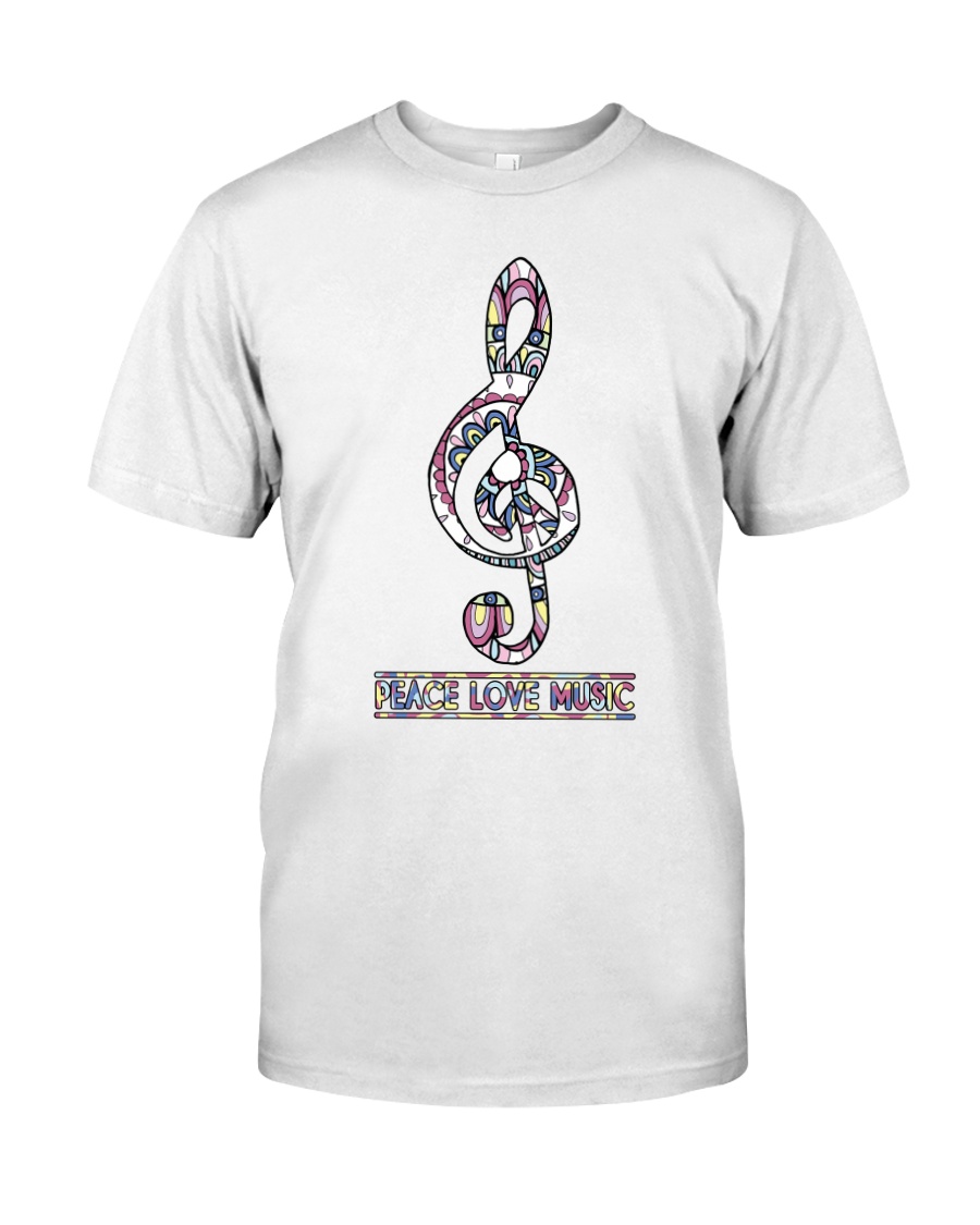 Peace Love Music Premium Fit Mens Tee