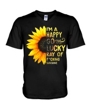 I'M A HAPPY GO LUCKY RAY OF FUCKING SUNSHINE SHIRT V-Neck T-Shirt thumbnail