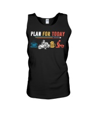 Men Plan for Today Coffee Biker Beer Make Love Sex Shirt Unisex Tank tile
