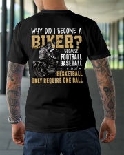 WHY DID I BECOME A BIKER Classic T-Shirt lifestyle-mens-crewneck-back-3