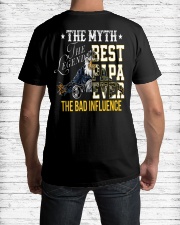 BEST PAPA EVER - THE MYTH - THE LEGEND - THE BAD INFLUENCE Classic T-Shirt lifestyle-mens-crewneck-back-1