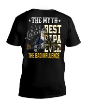 BEST PAPA EVER - THE MYTH - THE LEGEND - THE BAD INFLUENCE V-Neck T-Shirt tile