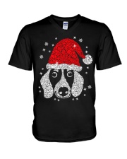 Diamond Dachshund V-Neck T-Shirt tile