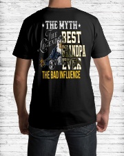 BEST GRANDPA EVER - THE MYTH - THE LEGEND - THE BAD INFLUENCE Classic T-Shirt lifestyle-mens-crewneck-back-1