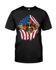 BIKER US Flag Classic T-Shirt front