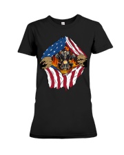 BIKER US Flag Premium Fit Ladies Tee tile