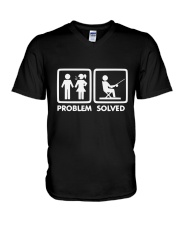 Problem Solved Fishing T-Shirt V-Neck T-Shirt thumbnail