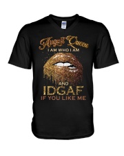 August Queen IDGAF G1L1-02-240122 V-Neck T-Shirt tile