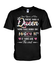 BD This Queen Was Born On Mar 14 V-Neck T-Shirt tile