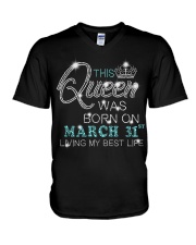 BD This Queen Was Born On Mar 31 V-Neck T-Shirt tile