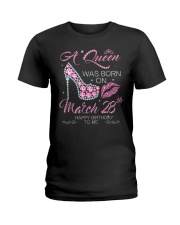 A Queen Was Born On Mar 28 Ladies T-Shirt tile