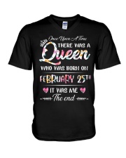A Queen In Feb 25 V-Neck T-Shirt tile
