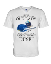 BD Flight Attendant Old Lady 6 G1T1-02-160222 V-Neck T-Shirt tile