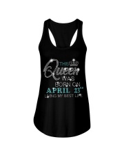 BD This Queen Was Born On Apr 23 Ladies Flowy Tank tile