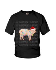 Merry Pigmas Pig Lover Christmas Farmer T-shirts Youth T-Shirt tile