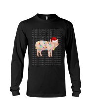Merry Pigmas Pig Lover Christmas Farmer T-shirts Long Sleeve Tee tile