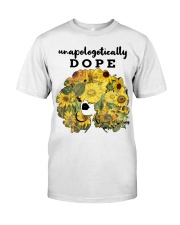 Cool Black Afro Tee Black Sunflower Gift T-Shirt Classic T-Shirt front
