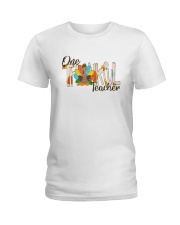One Thankful Teacher Sweatshirt Turkey Shirt Ladies T-Shirt tile