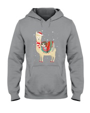 Sloth Riding Llama Santa Snowflake Christmas Gift Hooded Sweatshirt tile