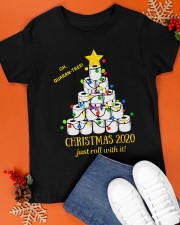 2020 Funny Quarantine Christmas Toilet Paper Tree Classic T-Shirt apparel-classic-tshirt-lifestyle-front-83