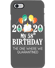 My 58th Birthday Funny Quarantine Gift 2020 Phone Case tile