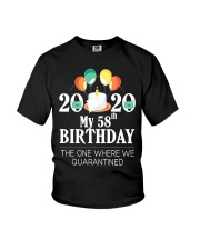 My 58th Birthday Funny Quarantine Gift 2020 Youth T-Shirt tile