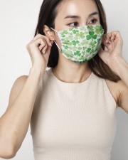 Irish Shamrock 2 Layer Face Mask - Single aos-face-mask-2-layers-lifestyle-front-05
