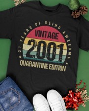 Vintage 2001 Quarantine Edition Birthday Classic T-Shirt apparel-classic-tshirt-lifestyle-back-69