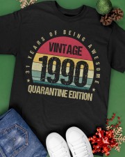 Vintage 1990 Quarantine Edition Birthday Classic T-Shirt apparel-classic-tshirt-lifestyle-back-69