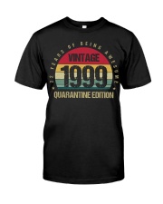 Vintage 1999 Quarantine Edition Birthday Classic T-Shirt front