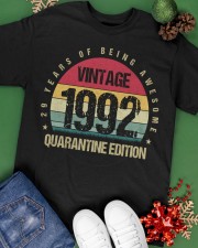 Vintage 1992 Quarantine Edition Birthday Classic T-Shirt apparel-classic-tshirt-lifestyle-back-69