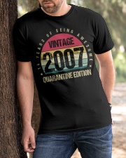 Vintage 2007 Quarantine Edition Birthday Classic T-Shirt apparel-classic-tshirt-lifestyle-front-51